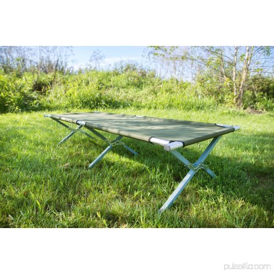 VIVO Green Cot Fold up Bed, Folding, Portable for Camping with Carry Bag (COT-V01)